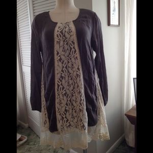 Indigo Soul gray long sleeve dress/tunic . NWOT